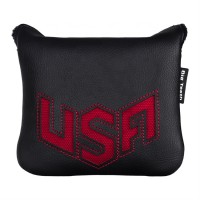 Engraving Red USA Logo Golf Putter Headcover Large Square Mallet Putter Head Cover