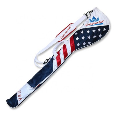 Red White Blue Stars and Stripes American US Flag Water Proof Portable Golf Sunday Bag For 8-10 Clubs